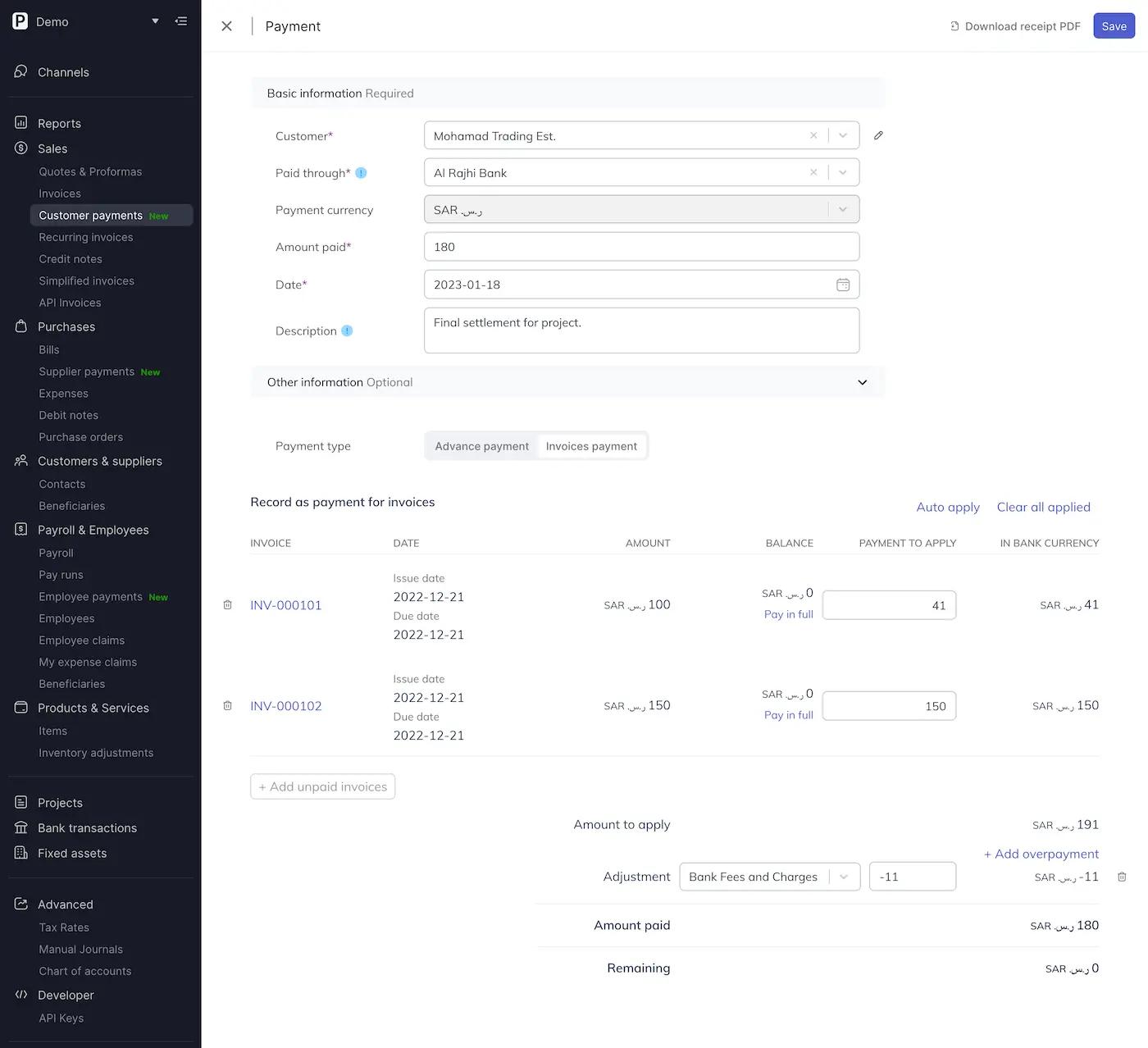 pay multiple invoices